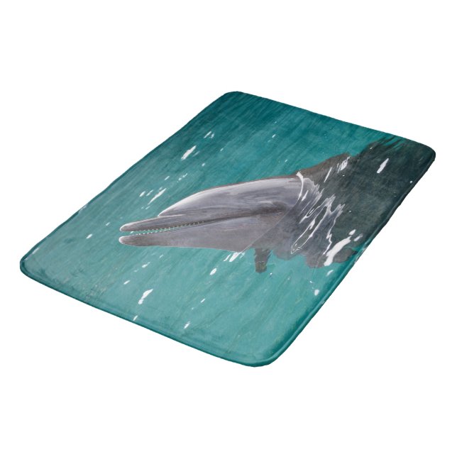 Dolphin, Beach Bath, Cabin, Zuhause Rug oder Mat Badematte (Schrägansicht)