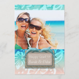 Dolphin Beach Grad Luau Party Ankündigung Foto