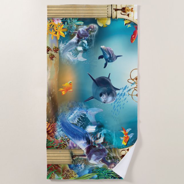 Dolphin Beach Handtuch (Vorderseite)