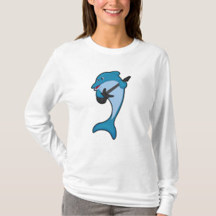 Dolphin bei Musik mit Gitarre T-Shirt