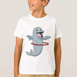 Dolphin beim Ausdauertraining mit Reifen der Fitne T-Shirt
