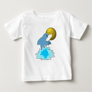 Dolphin beim Baden mit dem Mond Baby T-shirt