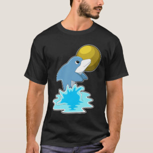 Dolphin beim Baden mit dem Mond T-Shirt