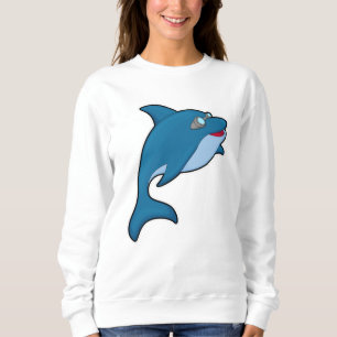 Dolphin beim Baden mit Schwimmbrille Sweatshirt