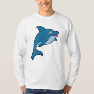 Dolphin beim Baden mit Schwimmbrille T-Shirt