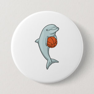 Dolphin beim Basketball-Sport Button