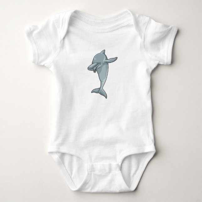 Dolphin beim Hip Hop Dance Dab Baby Strampler (Vorderseite)