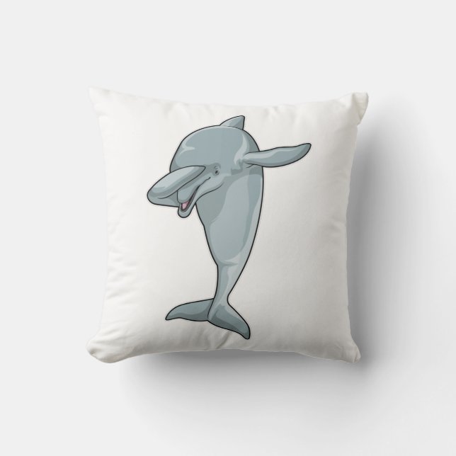 Dolphin beim Hip Hop Dance Dab Kissen (Vorderseite)