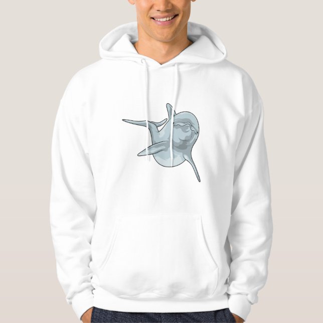 Dolphin beim Schwimmen Hoodie (Vorderseite)