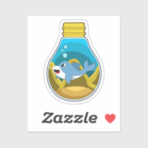 Dolphin beim Schwimmen im Aquarium Aufkleber