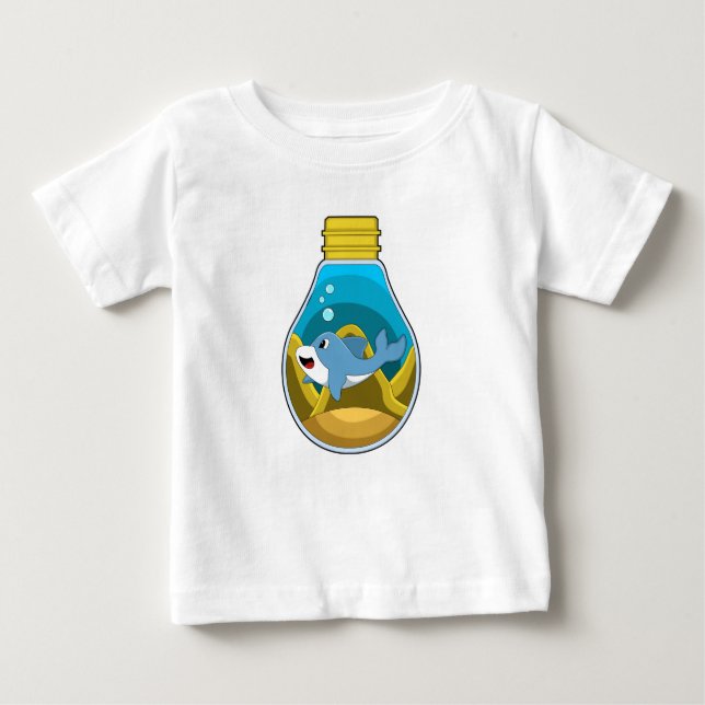 Dolphin beim Schwimmen im Aquarium Baby T-shirt (Vorderseite)