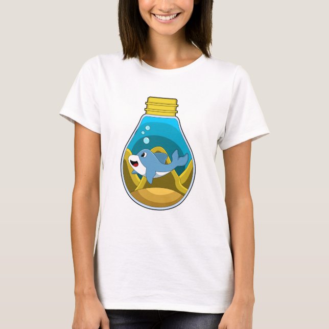 Dolphin beim Schwimmen im Aquarium T-Shirt (Vorderseite)