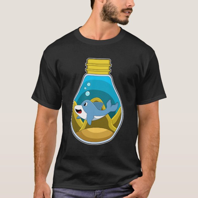 Dolphin beim Schwimmen im Aquarium T-Shirt (Vorderseite)