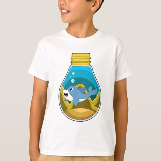 Dolphin beim Schwimmen im Aquarium T-Shirt (Vorderseite)