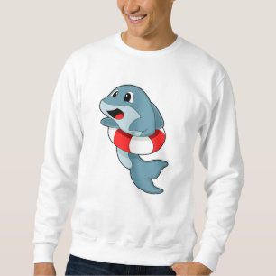 Dolphin beim Schwimmen mit dem Schwimmring Sweatshirt