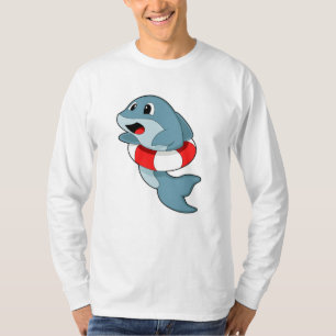Dolphin beim Schwimmen mit dem Schwimmring T-Shirt