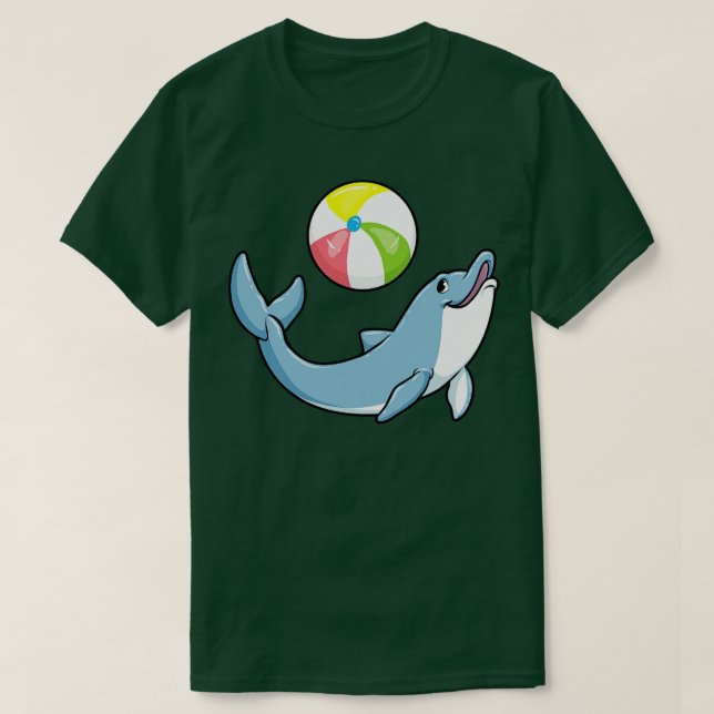 Dolphin beim Schwimmen mit Wasserpolo 1 T-Shirt (Design vorne)