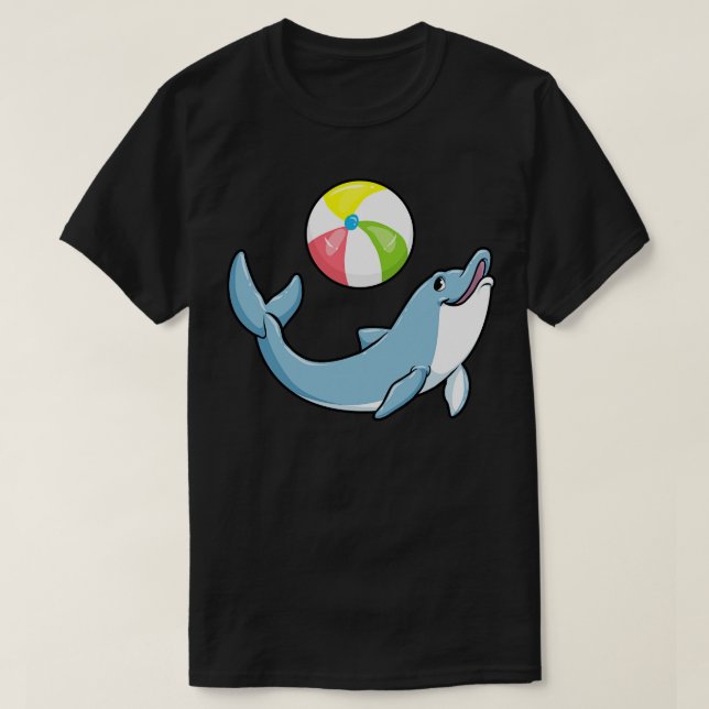 Dolphin beim Schwimmen mit Wasserpolo 1 T-Shirt (Design vorne)