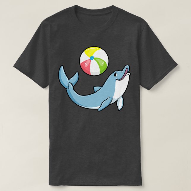 Dolphin beim Schwimmen mit Wasserpolo T-Shirt (Design vorne)
