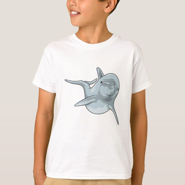 Dolphin beim Schwimmen T-Shirt (Vorderseite)