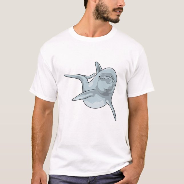 Dolphin beim Schwimmen T-Shirt (Vorderseite)