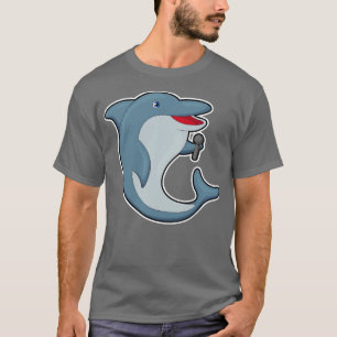 Dolphin beim Singen mit Mikrofon T-Shirt