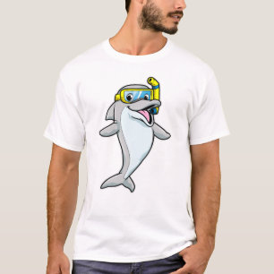 Dolphin beim Tauchen mit Schnorchel T-Shirt