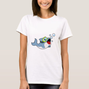 Dolphin beim Tauchen mit Wasserblasen.PNG T-Shirt