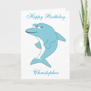 Dolphin Birthday Karte