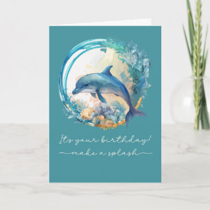 Dolphin Birthday Machen Sie einen Sprung ins Meer Karte