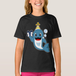 Dolphin Birthday Party-Hut T-Shirt