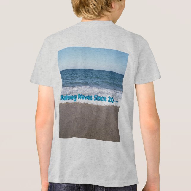 Dolphin Birthday Splash  Tri-Blend Shirt (Rückseite)