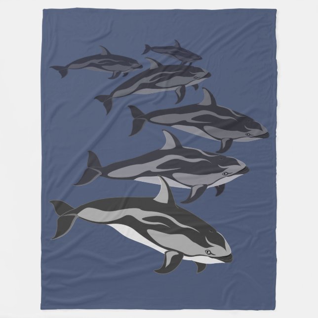 Dolphin Blanket Weiße Seite Dolphin Fleece Blanket (Vorderseite)