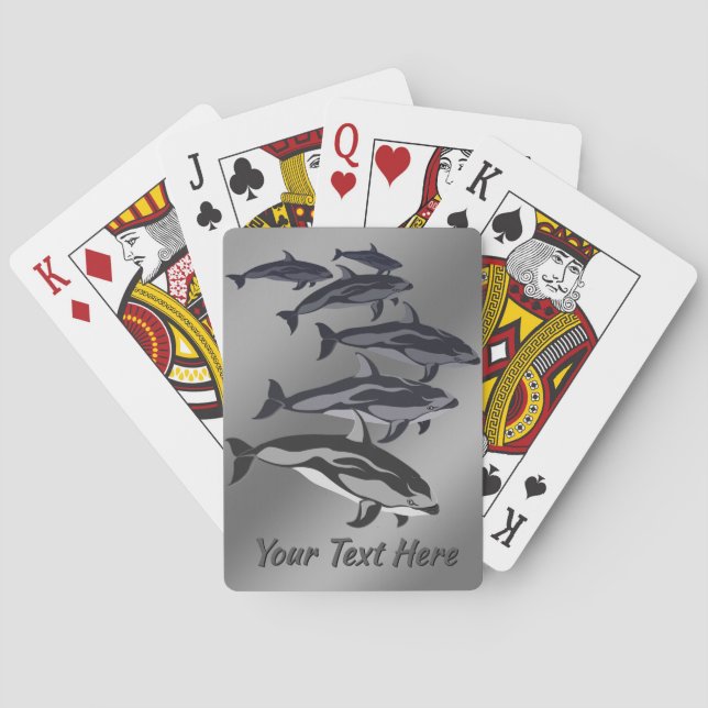 Dolphin Cards Custom Dolphin Art Playing Cards Spielkarten (Rückseite)