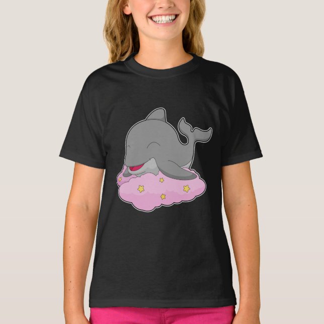 Dolphin Clouds Stars T-Shirt (Vorderseite)