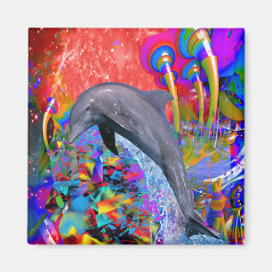 Dolphin Color Splash Magnet