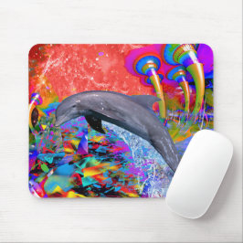 Dolphin Color Splash Mouse Mat Mousepad
