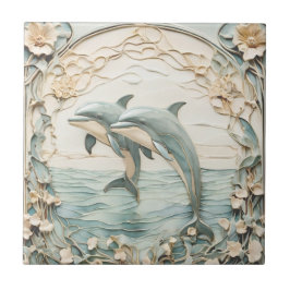 Dolphin Couple Art Nouveau Imitats Lucca Fliese