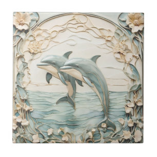 Dolphin Couple Art Nouveau Imitats Lucca Fliese