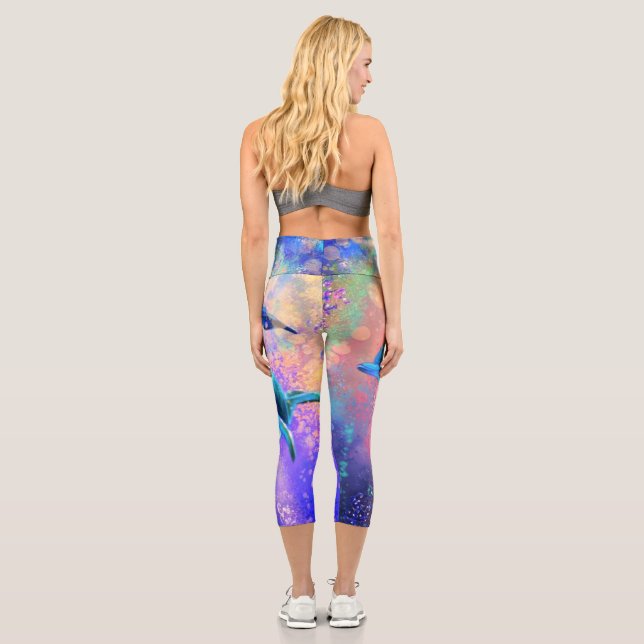 Dolphin Couple - Beautiful  Capri Leggings (Rückseite)