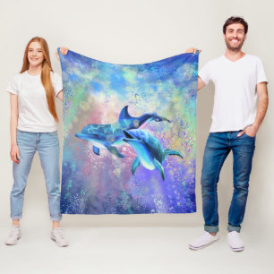 Dolphin Couple - Beautiful - Fleecedecke