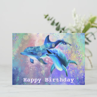 Dolphin Couple Birthday Card