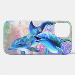 Dolphin Couple Blue Case-Mate iPhone Hülle
