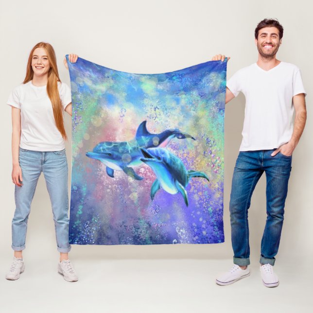 Dolphin Couple Fleece Blanket (Beispiel)