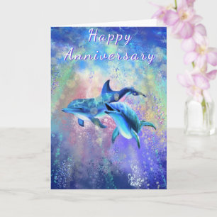 Dolphin Couple Jubiläumskarte - Liebe Karte