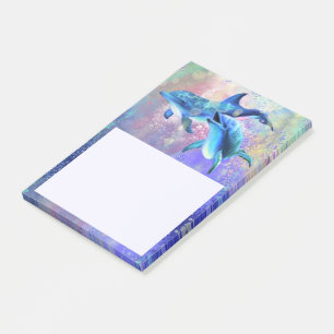 Dolphin Couple - Liebe - Glück Post-it Klebezettel