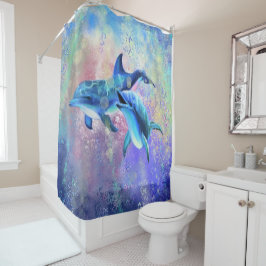 Dolphin Couple - Schön Duschvorhang