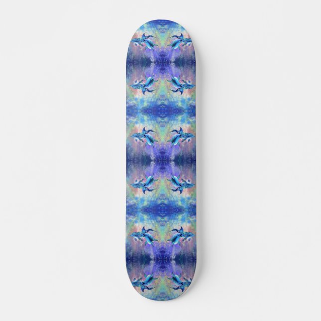 Dolphin Couple - Schön - Skateboard (Vorne)