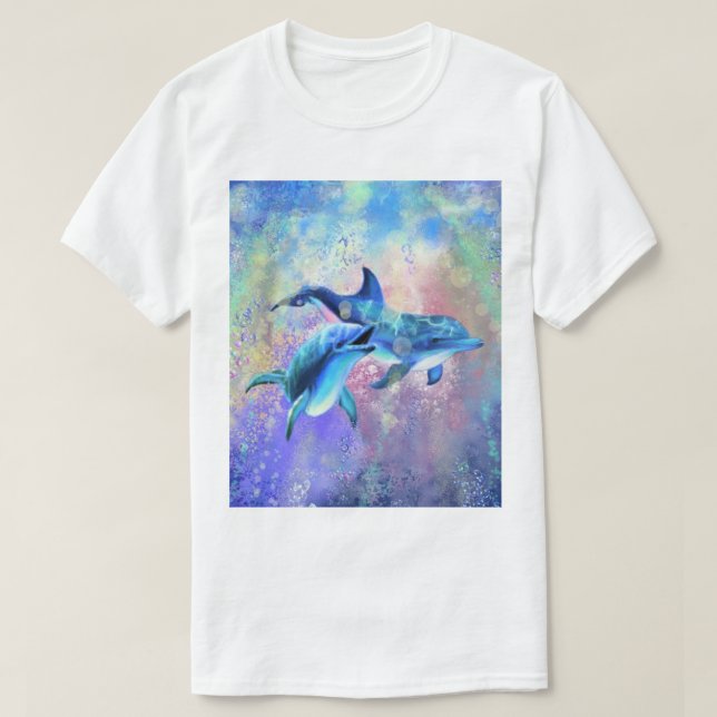 Dolphin Couple T - Shirt Family (Design vorne)
