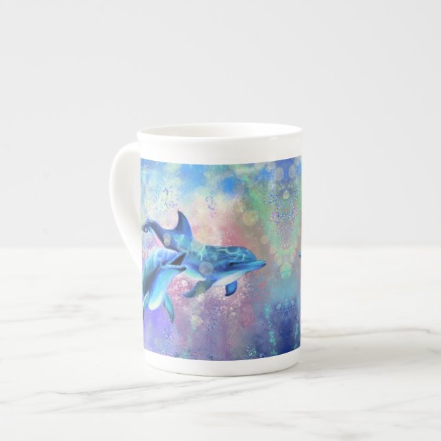Dolphin Couple Tasse Liebe (Vorderseite Links)